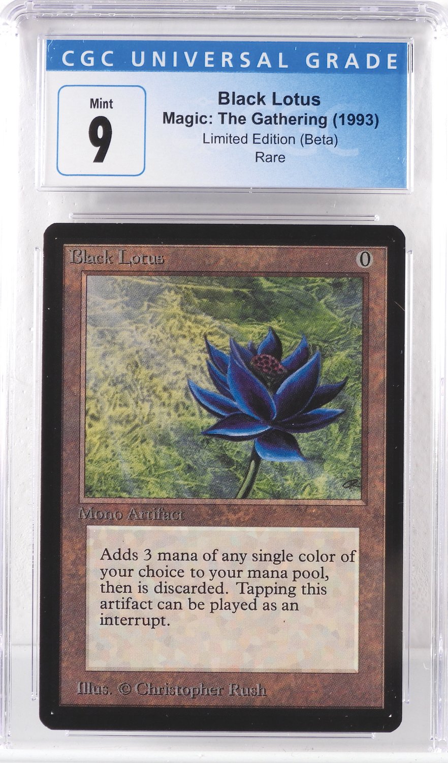Magic The Gathering Beta Black Lotus CGC 9 est. $40,000-$60,000